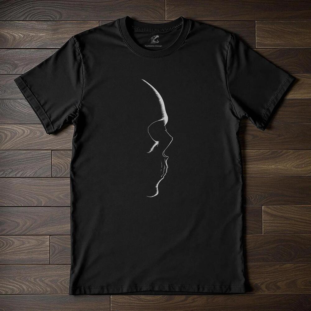 Minimalist Skull T-Shirt Gothic Silhouette Dark Art Tee